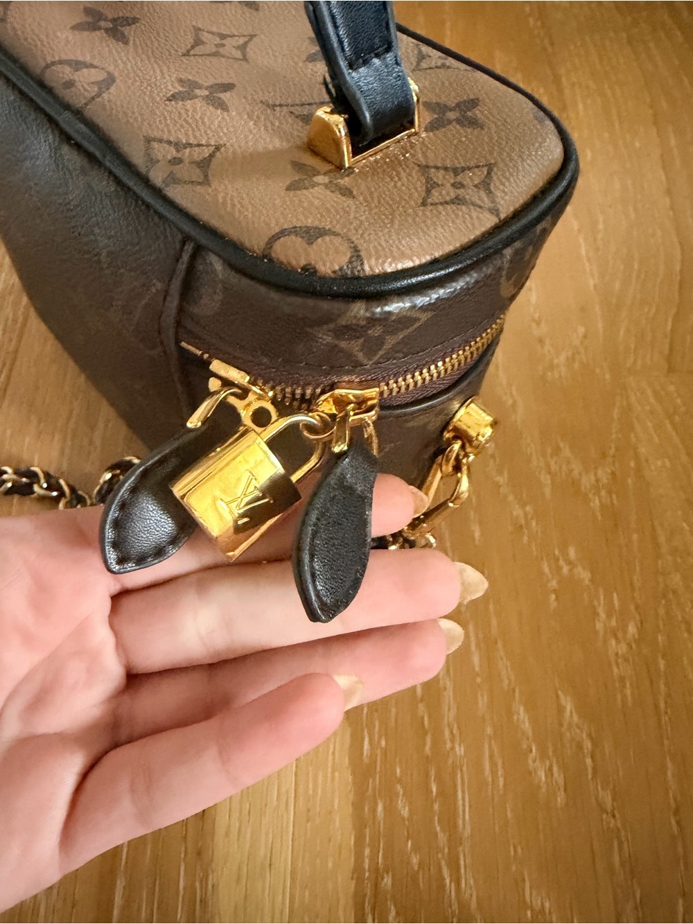 LV Monogram Small Vanity Crossbody Bag in Brown - Picture 8 of 10